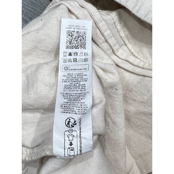 Topman laid on embroidered Y2K linen mix shorts in ecru Size 32 A003674 - Picture 9 of 10